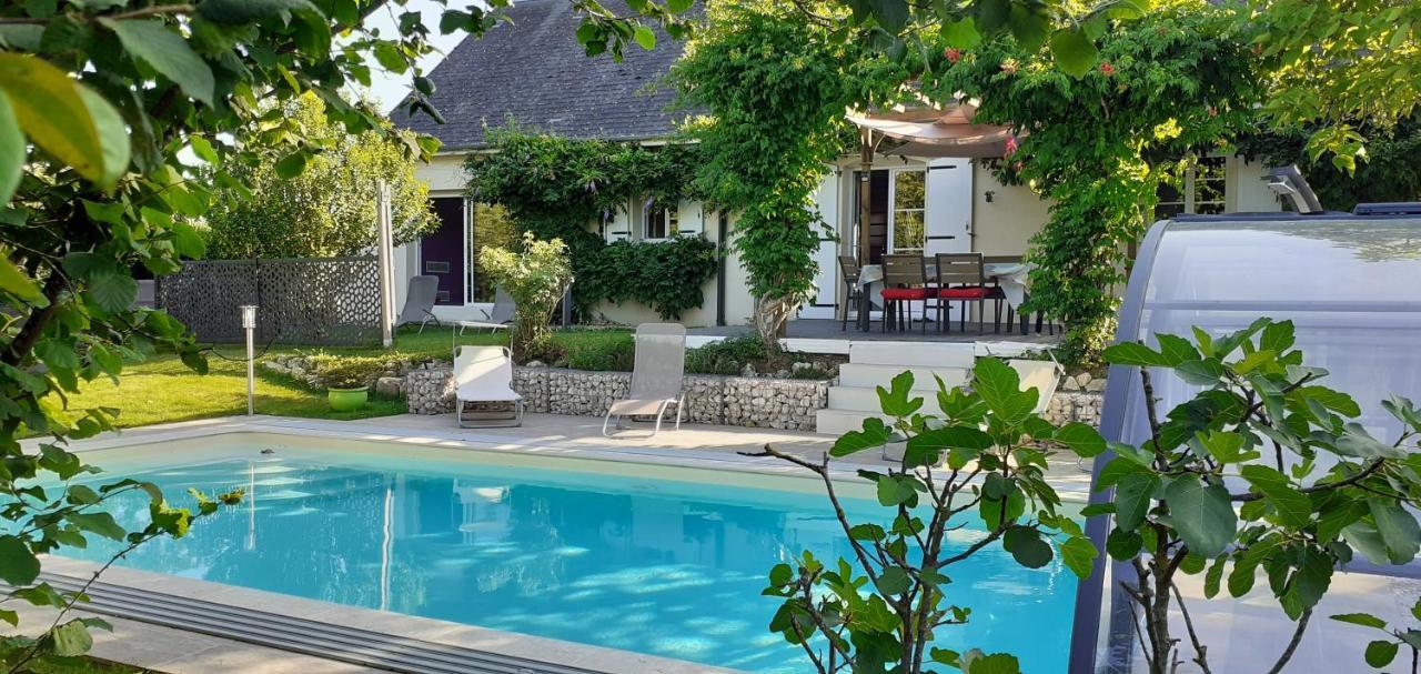 Au Coeur Du Bien-Etre, Chalet Avec Piscine Chauffee Et Couverte, Spa, Sauna, Massages Monteaux Exteriör bild