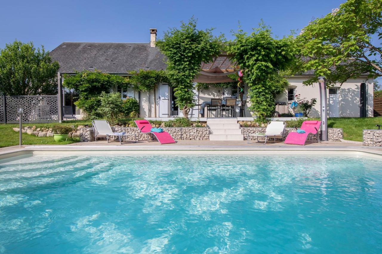 Au Coeur Du Bien-Etre, Chalet Avec Piscine Chauffee Et Couverte, Spa, Sauna, Massages Monteaux Exteriör bild
